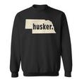 Nebraska State Nickname Husker [Distressed] Sweatshirt